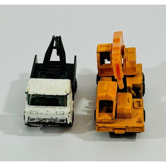 Vintage Yatming Black White Tow Truck & Zylmex Windracers P311 Crane Set Hong Ko - Picture 2 of 12
